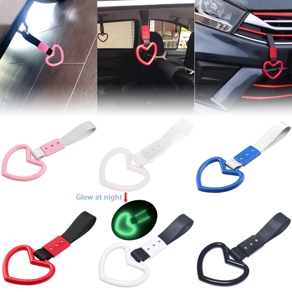 Jdm hình trái tim xe tĩnh vành đai trang trí cảnh báo Nhẫn hãm xung phía sau cảnh báo vòng nội thất Nhẫn kéo tay tàu điện ngầm xe buýt xử lý quyến rũ trôi