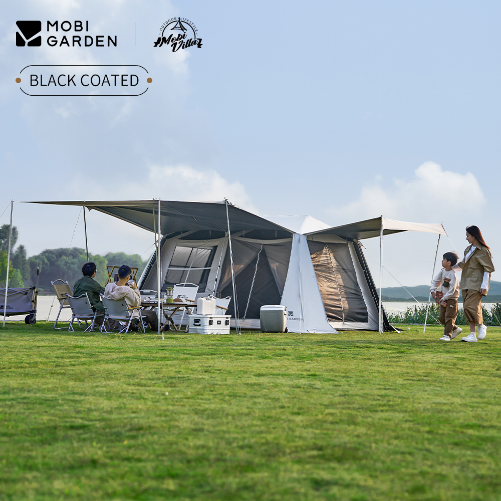 MOBI GARDEN Camping Family Instant Tent Automatic Tent Large Space Waterproof Free 2 Poles Outdoor ราคา 9,350 บาท*ส่งฟรี