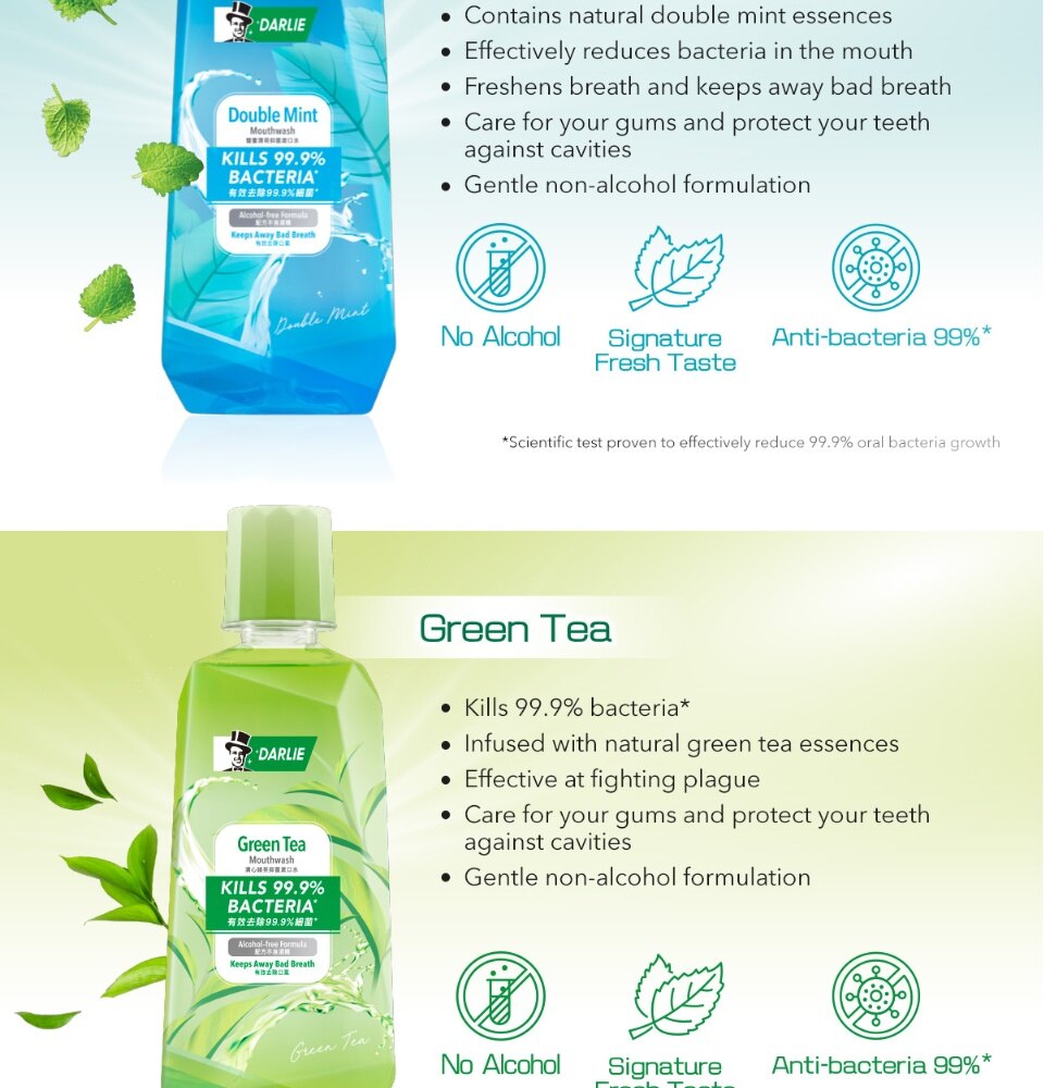 Darlie Mouthwash Double Mint 500ml (Exp Jul2023)