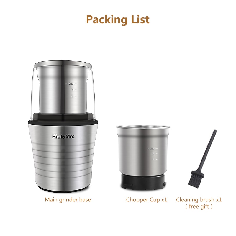 Coffee Bean Grinder Stainless Steel 