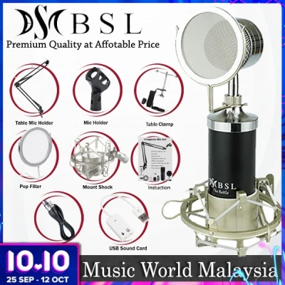BSL BM-800 Studio Condenser Microphone - V8 Plus Bluetooth USB Sound Card Package Mic for Live Recording (BM800) (5)