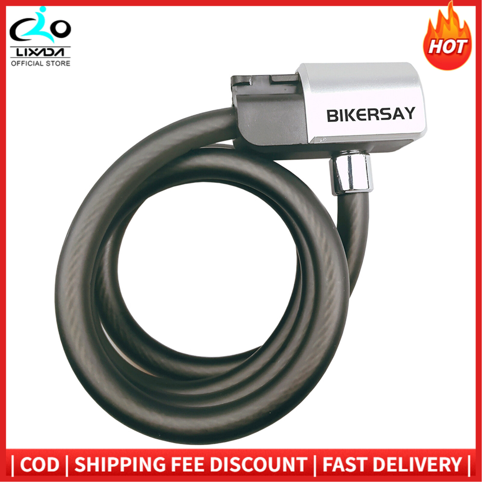 Cuộn Dây Cáp Khóa Xe Đạp Chống Trộm 4 Feet Với Giá Đỡ Và Chìa Khóa