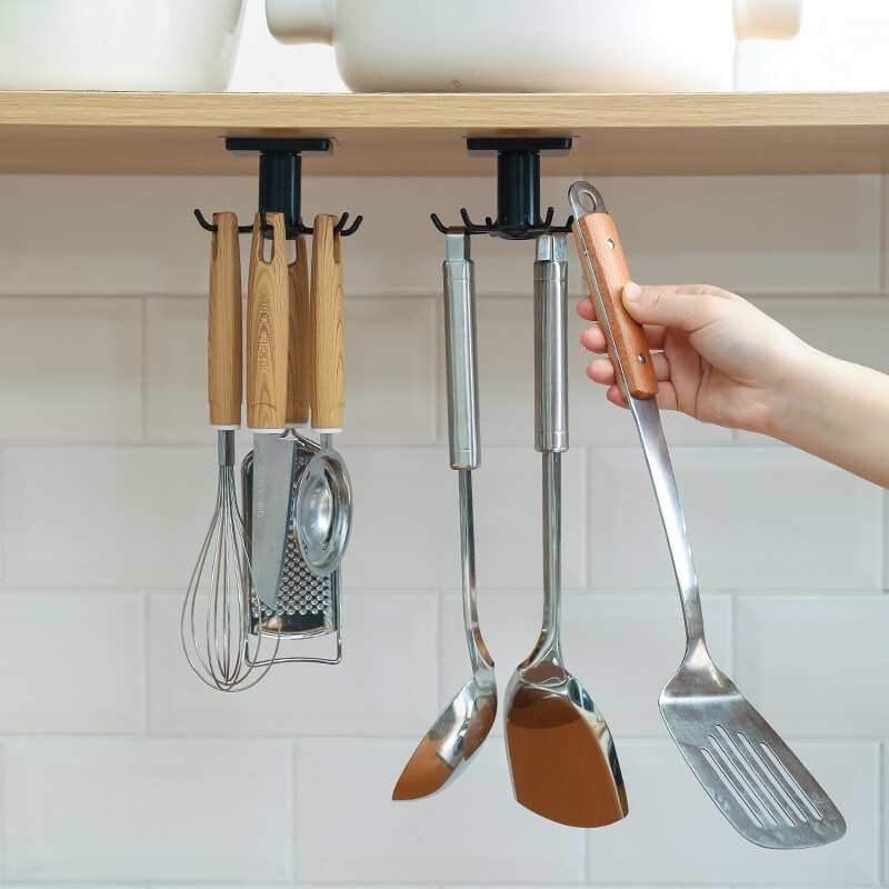 Gambar kitchen hook organizer bathroom hanger wall dish drying rack holder for lid cooking accessories Cupboard storage Cabinet shelf