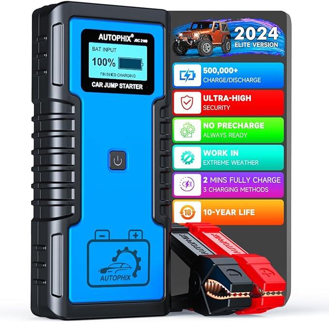 Autowit Super Capacitor Jump Starter, Ultra-Safe 12Volt Car Jump Starter No Battery, 10.0 Gas&8.0 Diesel Car Battery Jump Starter Portable, No Pre-Charge Portable Jump Starter For Car Battery F350 Harga  415 Ringgit*Penghantaran Percuma