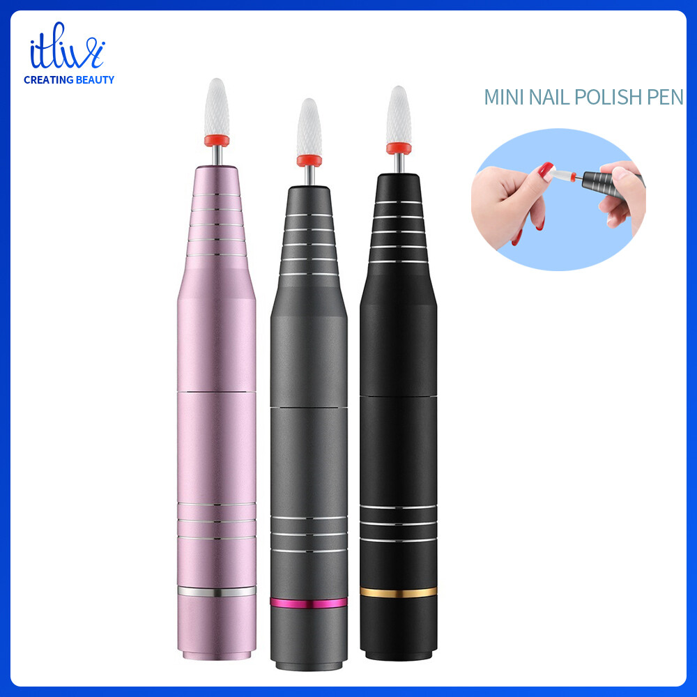 Gambar itlivi Electric Mini Nail Polish Pen 3 min Fast Removal Easier Operation Art Drill Polisher