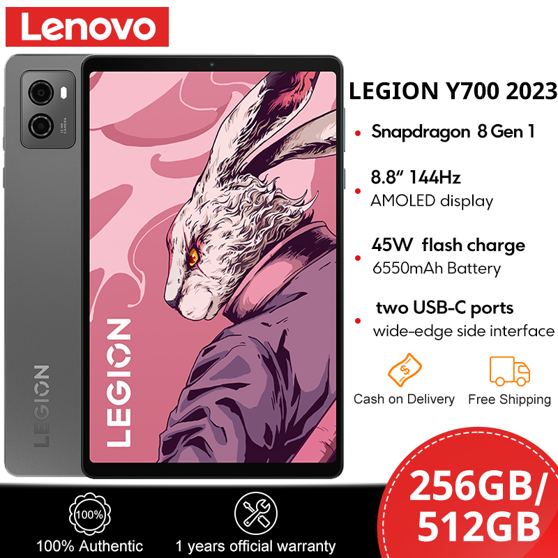 Lenovo Legion Y700 2023 Tablet Snapdragon 8 Gen 1 8.8”144Hz LCD display 6550mAh Battery two USB-C ports Global ROM