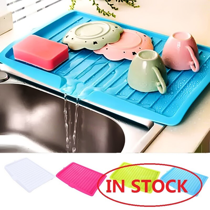Gambar Kitchen Ware Cutlery Drain Rack Plastic Dish Drainer Tray Kitchen Tools Storage Rack Organizer Cutlery Filter Plate Organizer