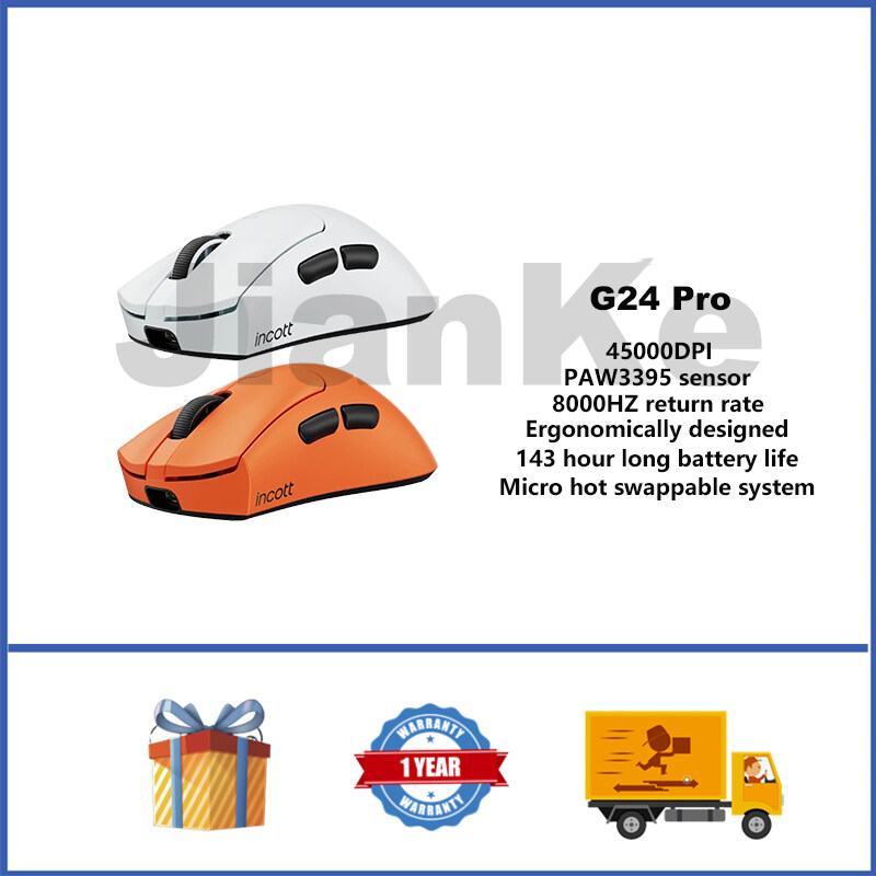 Ironcat G24 Pro Hot Plug Micro Wireless Mouse PAW3395 Lightweight Three Mode Gaming Mouse