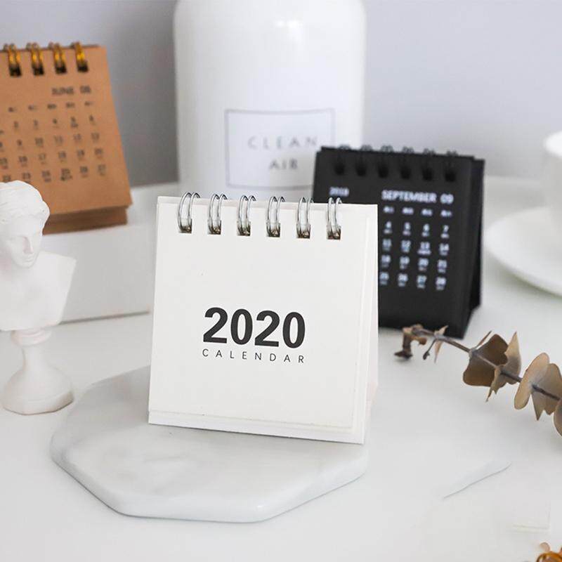 Yq New 2020 Retro Kraft Paper Coil Calendar Diy Mini Desk