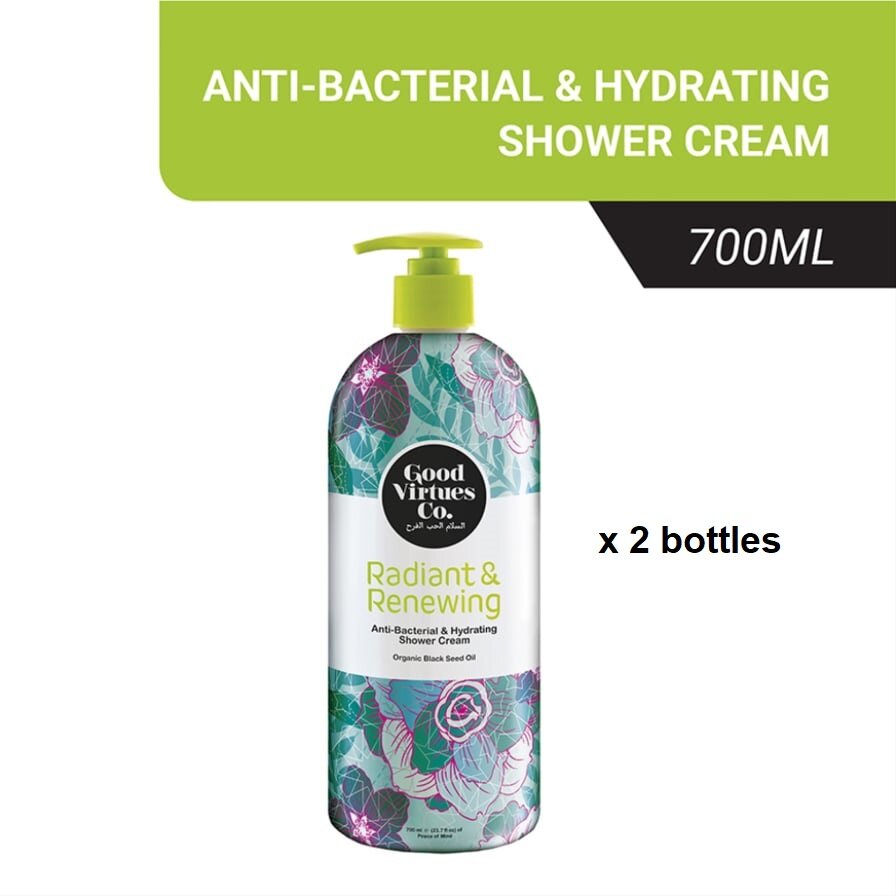 Gambar GOOD VIRTUES CO Anti bacterial Hydrating Shower Cream Body Wash (700ml x 2 bottles)