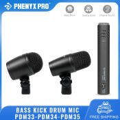 Phenyx Pro Drum Mic Set - Dynamic Condenser Microphones