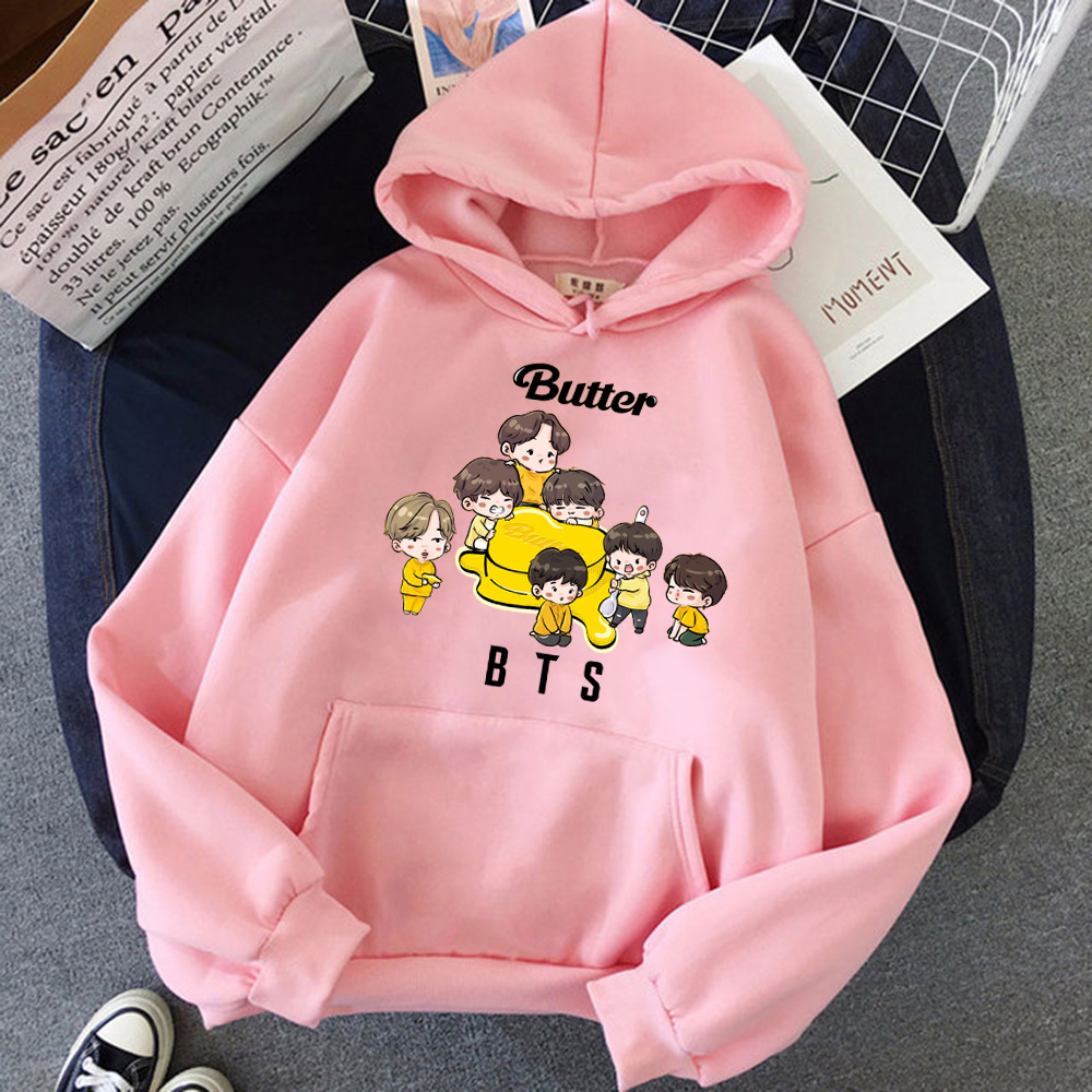 BTS Butter Hoodie Cute Print Top Spring Autumn Unisex Hoodie Long Sleeve |  Lazada