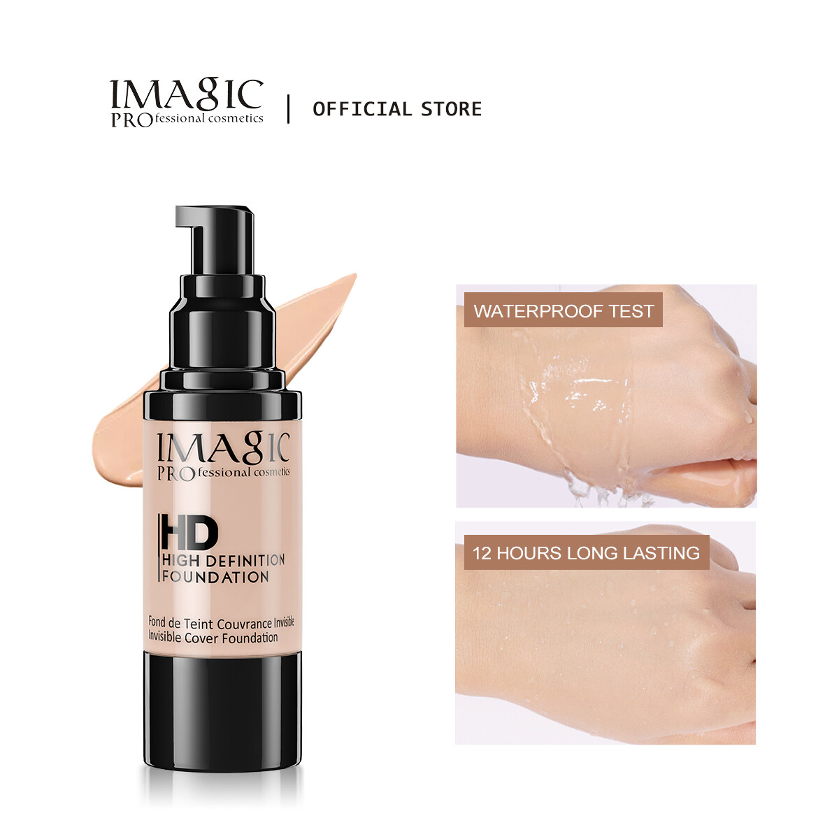 Imagic kem nền dạng lỏng hd dưỡng ẩm kem che khuyết điểm làm trắng chuyên nghiệp trang điểm mặt