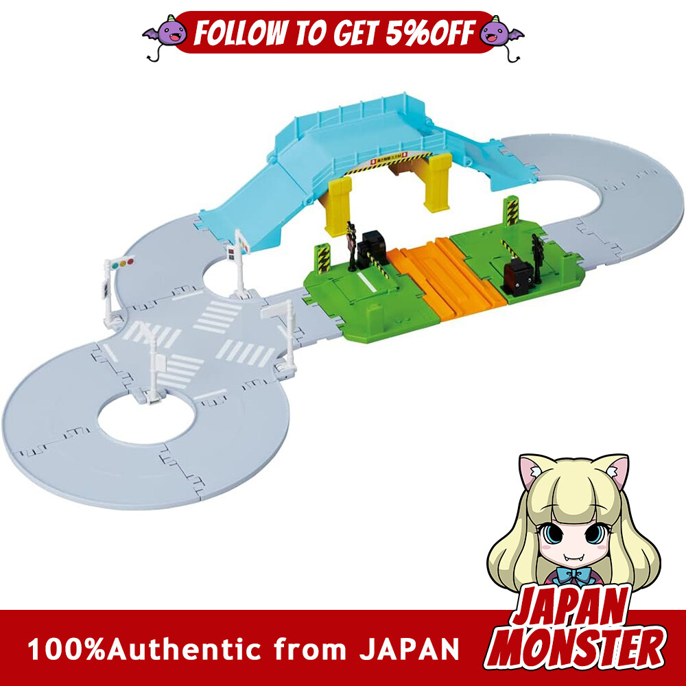 Takara Tomy Tomica Town Railroad Crossing Overpass Intersection Road Set Japan