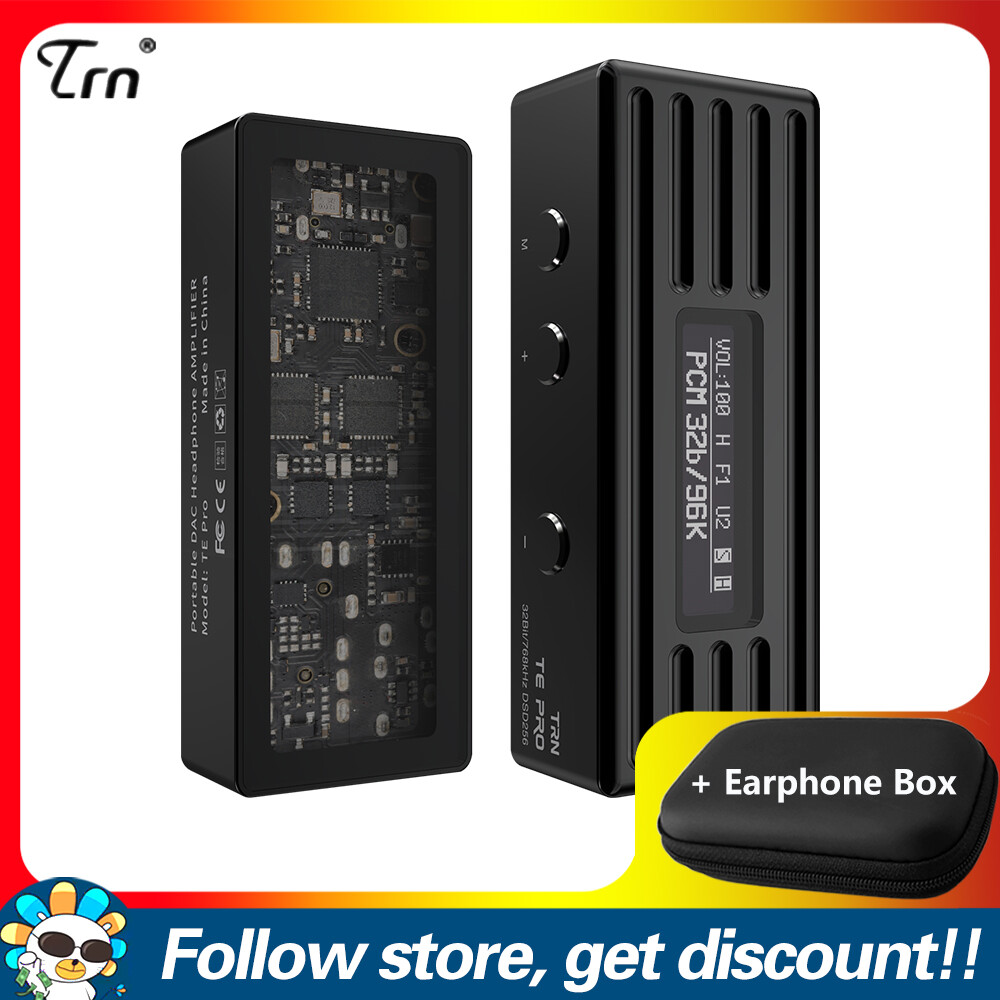 TRN TE Pro DAC AMP Adapter Add FAAEAL PU Square Storage Box USB2.0 High-Speed Compatible Digital Dec