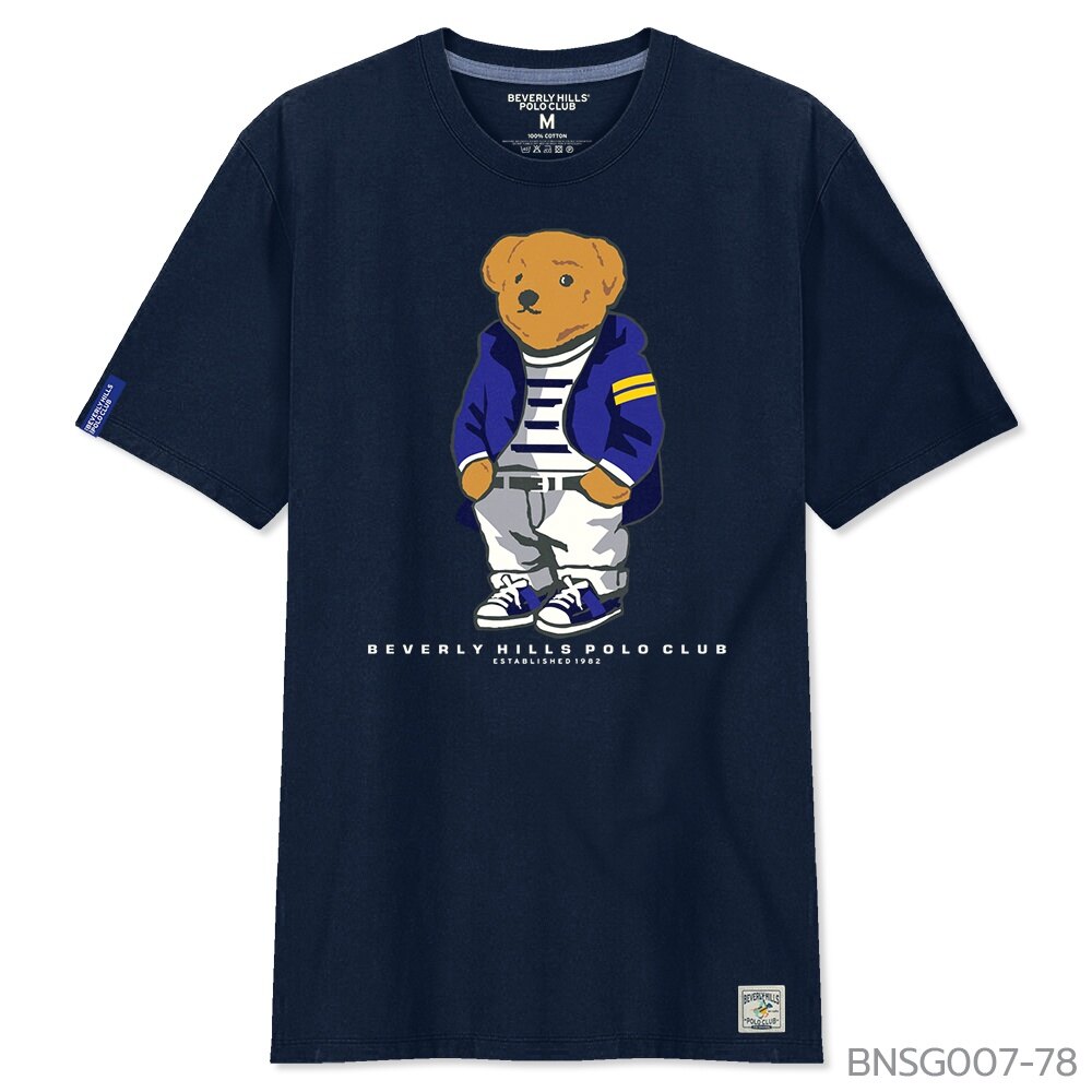 Teddy Bear Tee Shirt Beverly Hills Cool Bear Cartoon Pattern T