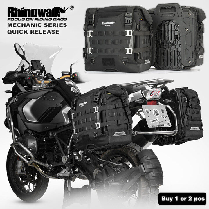 Rhinowalk Motorcycle Side Bag Waterproof 35L Quick Release Motorcycle Saddle Pannier Box With Internal Support Travel Luggage Saddlebag Storage Case Large Capacity Portable Riding Bag For BMW KTM ADV Motorcycle ราคา 8,453 บาท*ส่งฟรี