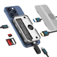 ACASIS 10Gbps Docking Station  M.2 NVMe SSD Enclosure USB C Docking Station with Cooling Fan for iPhone 16 15 Pro/Pro Max/Plus ProRes Supports SSD Sizes 2230/2242/2260/2280 B+M M-Key No Installation Tools Required