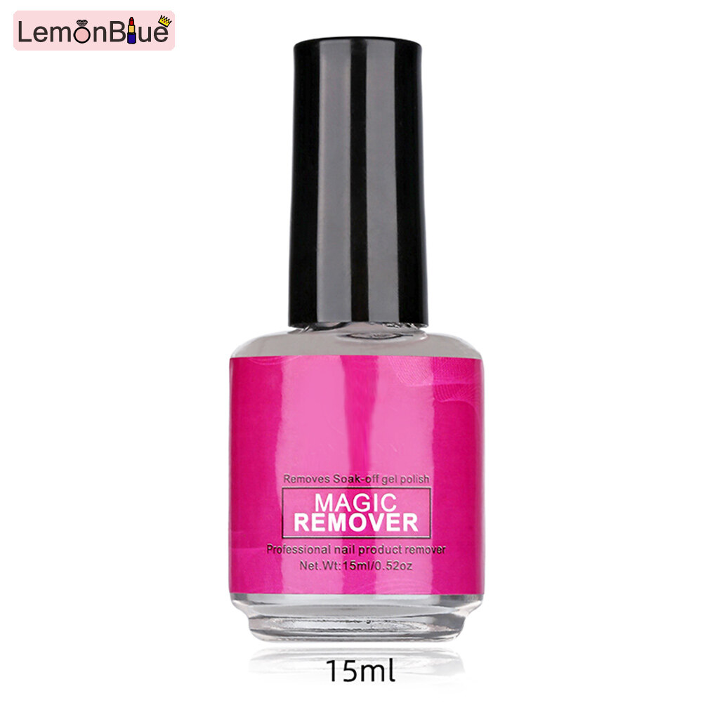 Gambar LemonBlue Nail Polish Remover Soak Off Gel Fast Nail Art Clean Removal Non Irritating 15ml 15ml Nail Polish Remover Fast Nail Art Clean Non Irritating Soak Off Gel For Finger Nail Women Men Ladies Girls