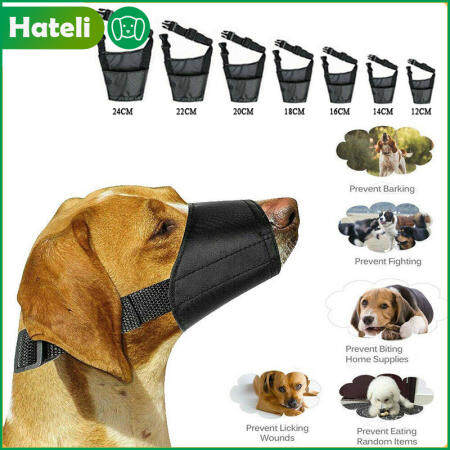 Adjustable Anti-Biting Dog Muzzle - Black (Brand Name: [if available])