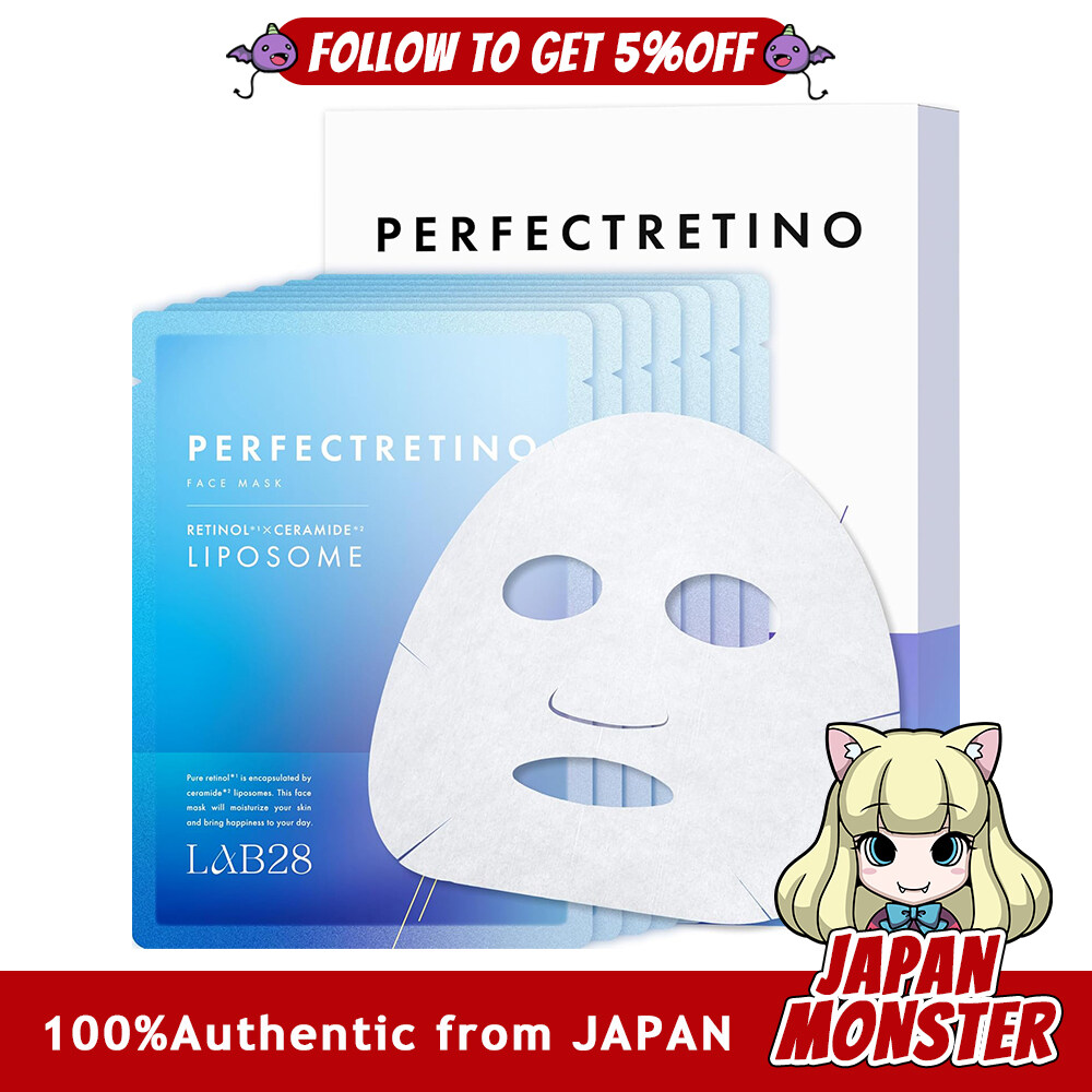 LAB28 Perfectretino Face Mask Beauty Pack Individually Wrapped 7 Sheets Made in Japan Retinol Liposome Moisturizing Aging Care Pores Dry Skin Small Wrinkles Face Pack Japan