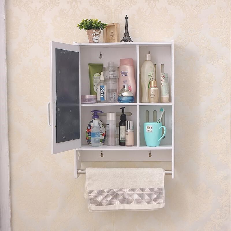 Gooyomely 43x63cm Simple Bathroom, Wood Wall Cabinet White Threshold