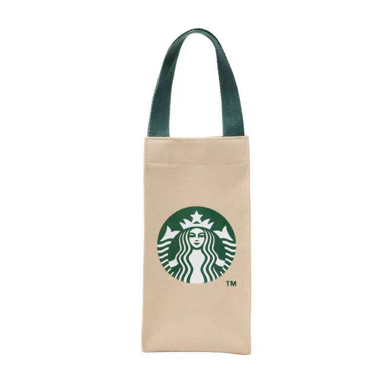 Starbuck Reusable Coffee Bag Handbags 2020 Canvas Tote Carrier Tumbler Carrier Bag Holder - 2