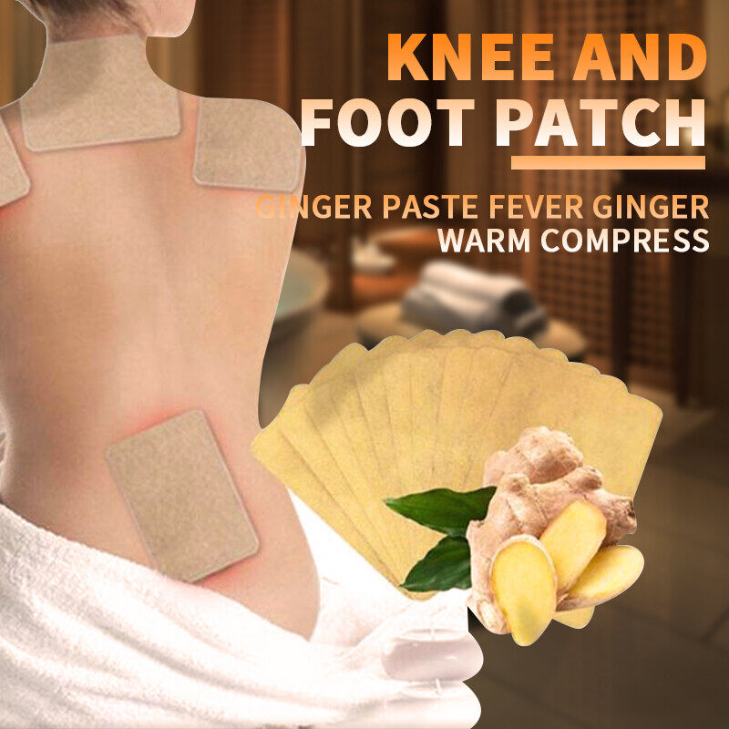 Gambar [READY STOCK] 50Pcs Herbal Ginger Patch, Promote Blood Circulation, Relieve Pain and Improve Sleep, Joint Pain