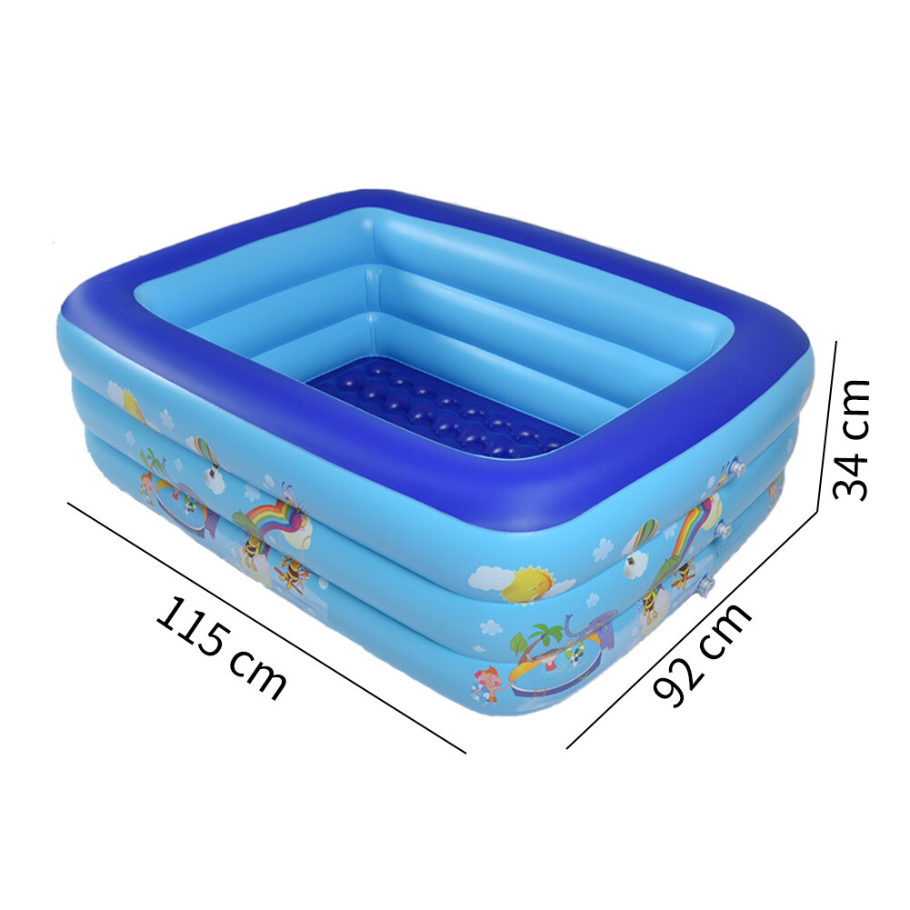 blowing up paddling pool