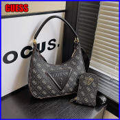 GUESS 2-in-1 Solid Color Armpit Shoulder Bag 2024