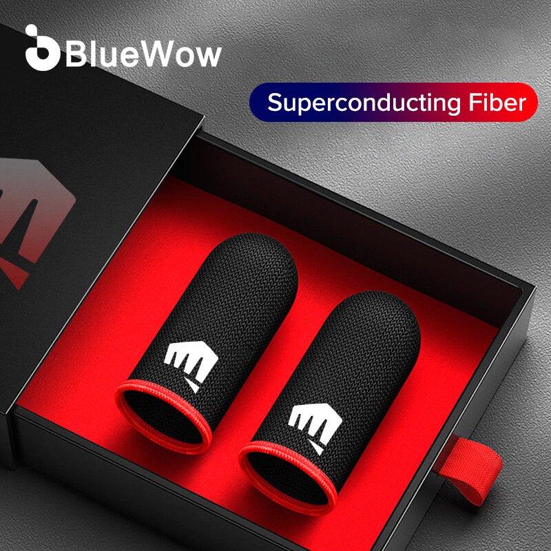 🔥BlueWow S40 Gaming Finger Sleeve Gloves Touch Thumb Anti-Sweat PUBG Call of Duty Mobile Legends State of Survival ราคา 6 บาท*ส่งฟรี