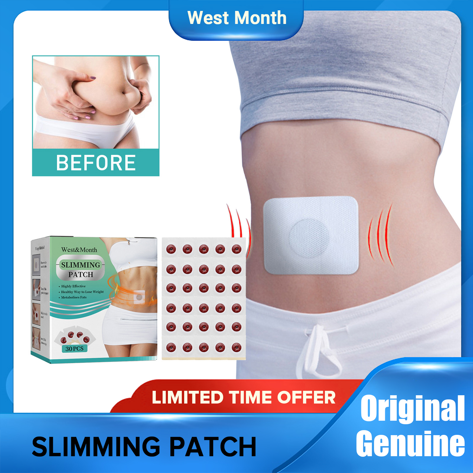 West month miếng dán giảm béo để giảm cân miếng dán giảm béo chính hãng sản phẩm giảm béo dễ dàng vừa vặn sản phẩm giảm béo nhanh thải độc để giảm cân dụng cụ đốt mỡ cellulite để giảm cân miếng dán giảm cân sản phẩm giảm béo cellulite eo bụng toàn thân dụ