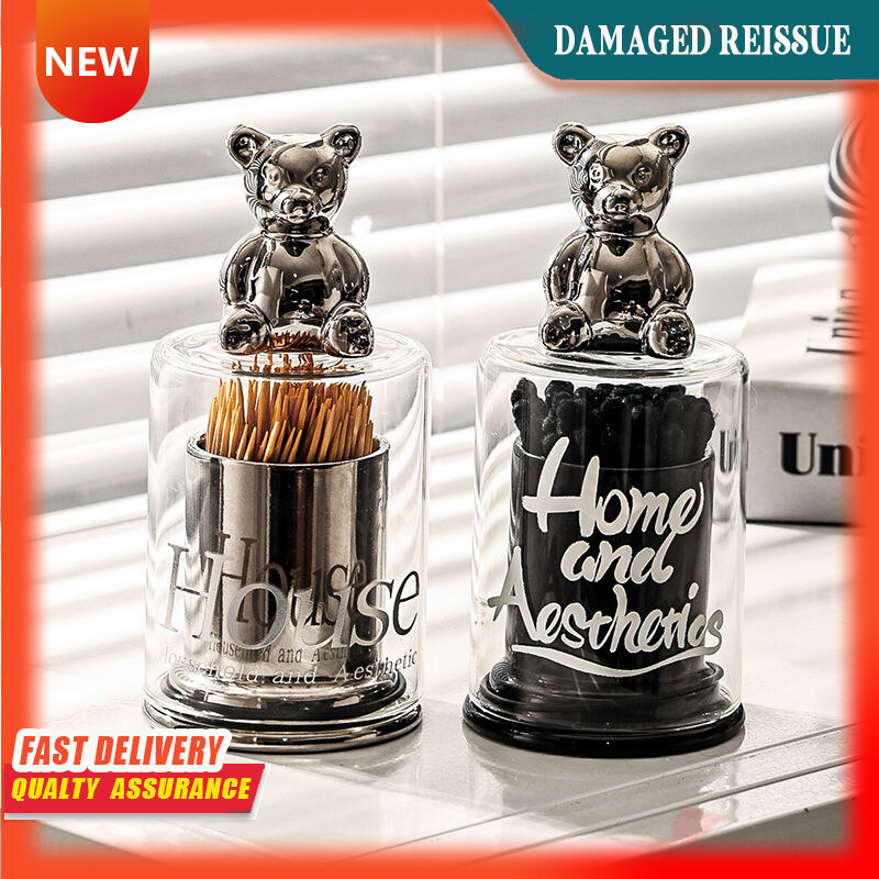 Gambar Portable Creative Toothpick Canister Toothpick Box Storage Cotton Swab Canister Cotton Swab Can Floss Box