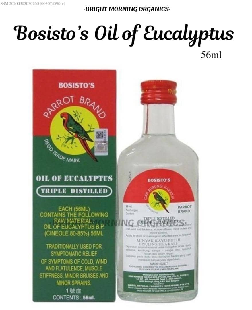Bosisto S Parrot Brand Eucalyptus Oil Minyak Kayu Putih Cap Burung Kakak Tua 桉树油 尤加利精油 8 5ml Lazada
