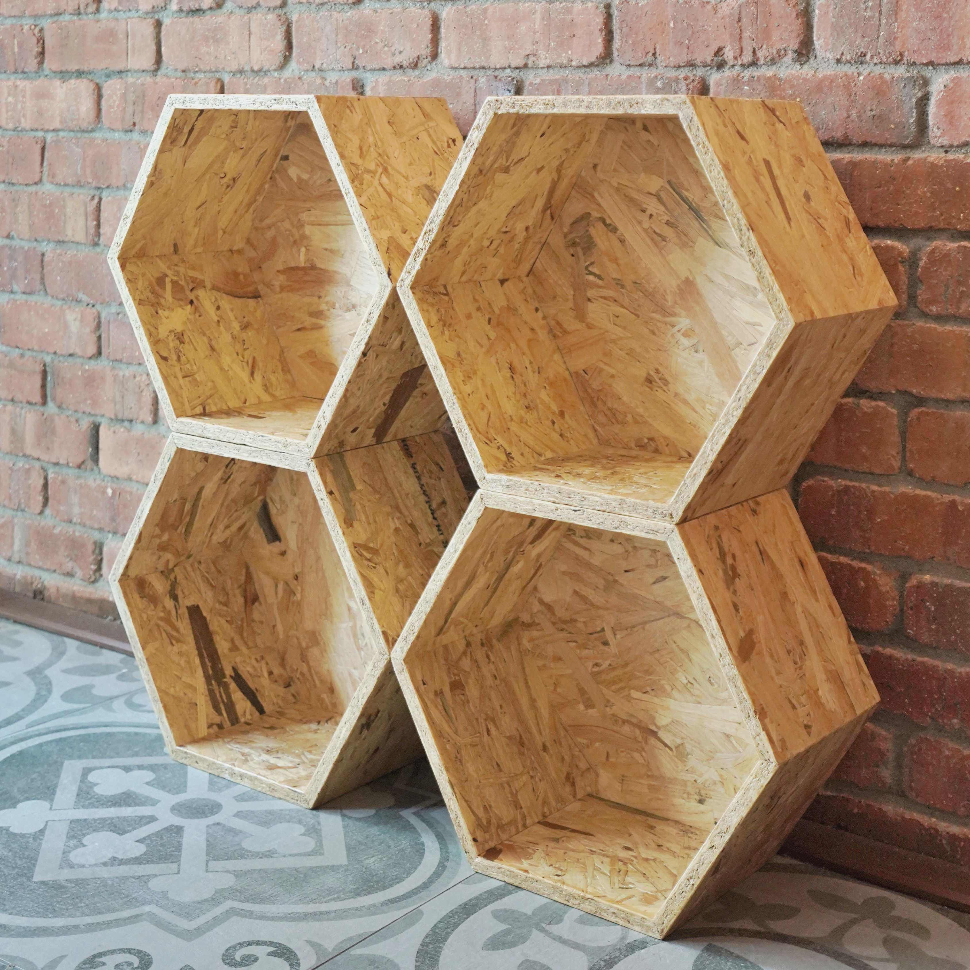 Bamboo Hexagon Floating Shelves - Set Of 3 – Travelization