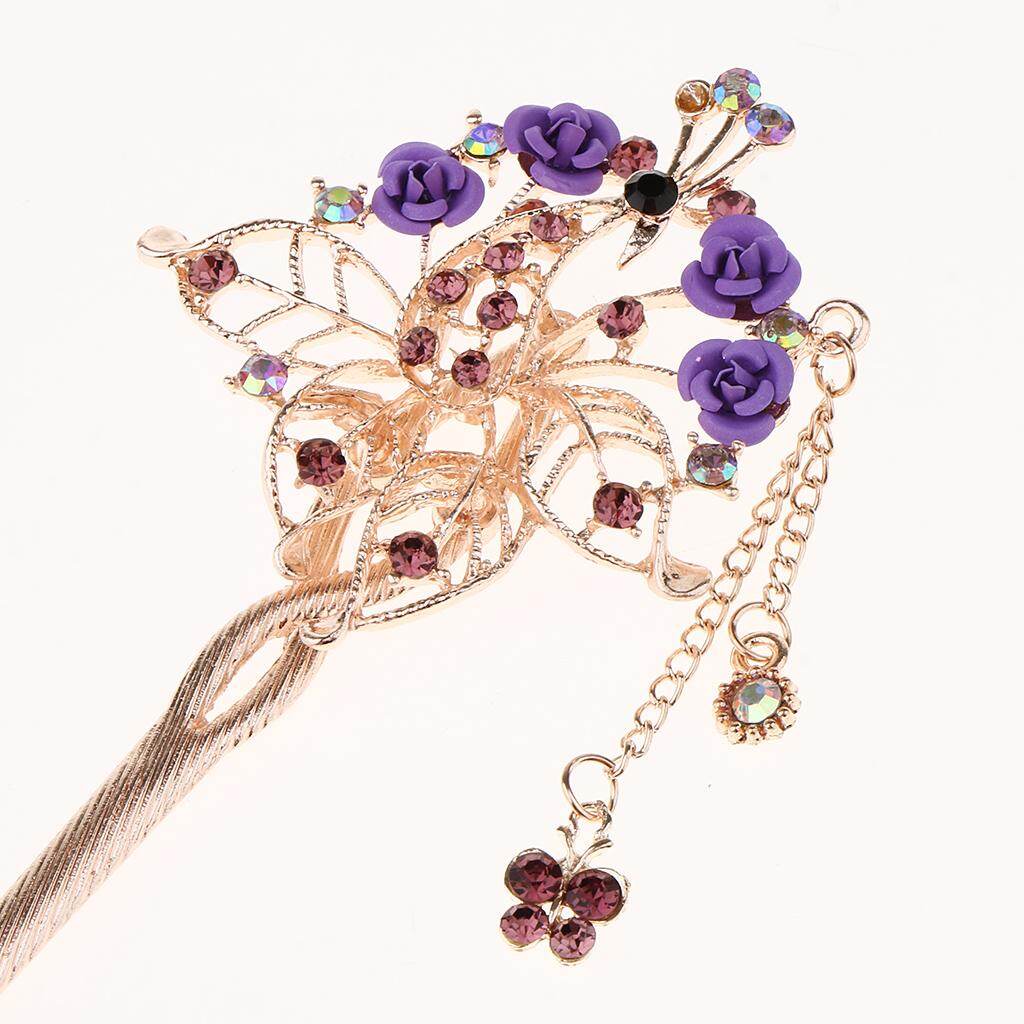 Yotijar Vintage Chinese Style Hair Pin Clip Bun Holder Women Stick
