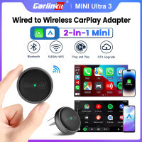 Carlinkit CarPlay Android Auto Adapter Mini Ultra - USB A/Type C for iPhone & Android Convert Wired to Wireless Plug & Play Auto Connect OTA Update