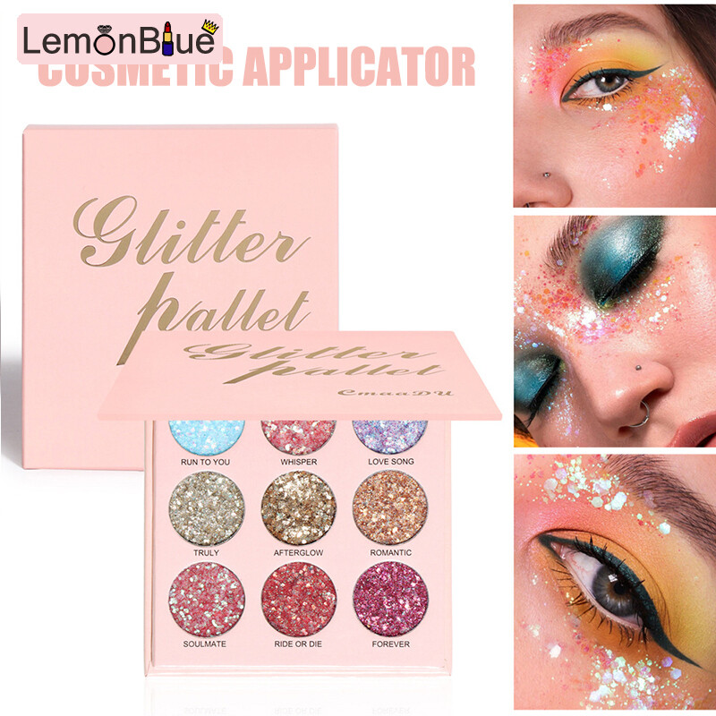 Gambar LemonBlue 9 Colors Eyeshadow Palette Matte Shimmering Naturally Long Lasting No Smudging 9 Colors Matte Shimmering Eyeshadow Palette eye makeup fashionable