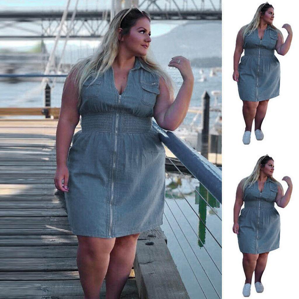ladies summer denim dress