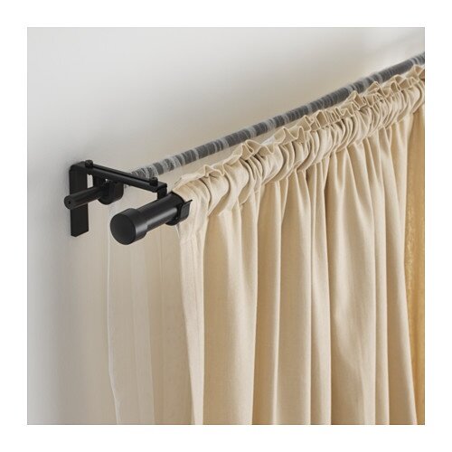 Racka Hugad Double Layer Curtain Rod, How To Layer Two Curtains On One Rod
