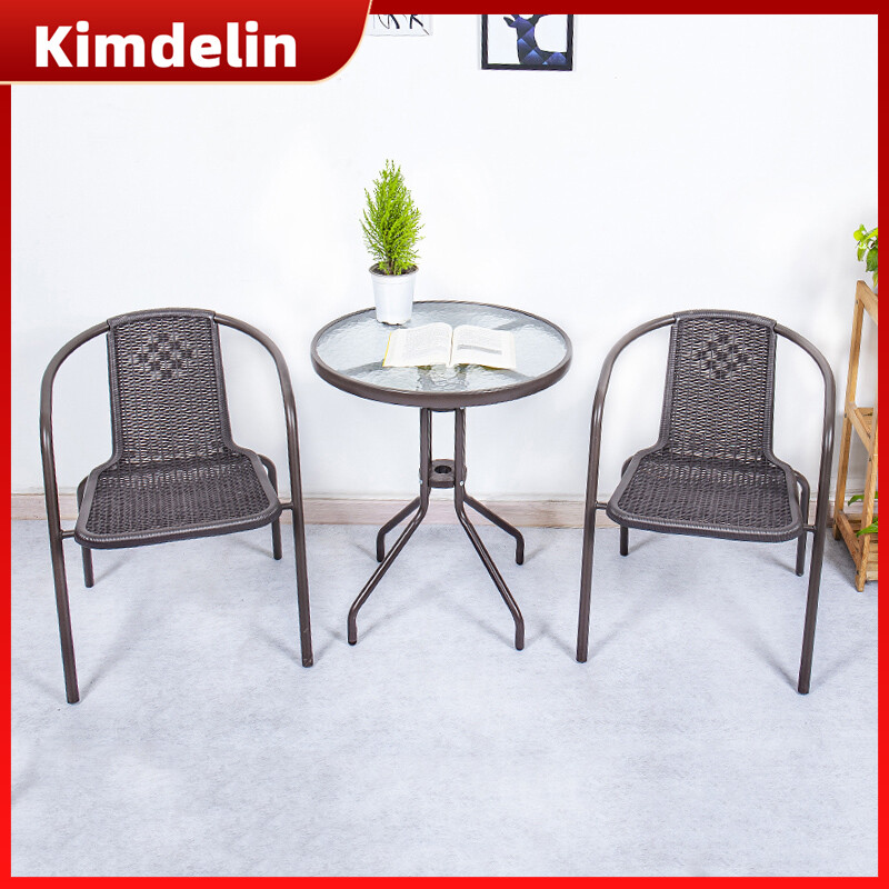 Kimdelin Outdoor Furniture Garden Set 2 Chairs and 1 Table For Balcony Patio Terrace murah dining meja kopi 2 kerusi ราคา 1,899 บาท*ส่งฟรี