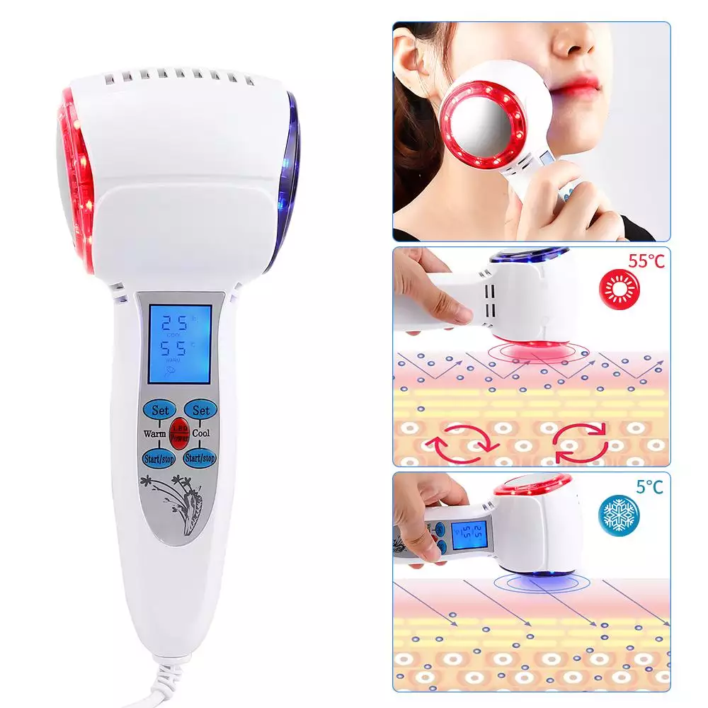 Gambar iebilif Hot Cold Hammer Face Massager Tightening Skin Facial Lifting Skin Care Beauty Device