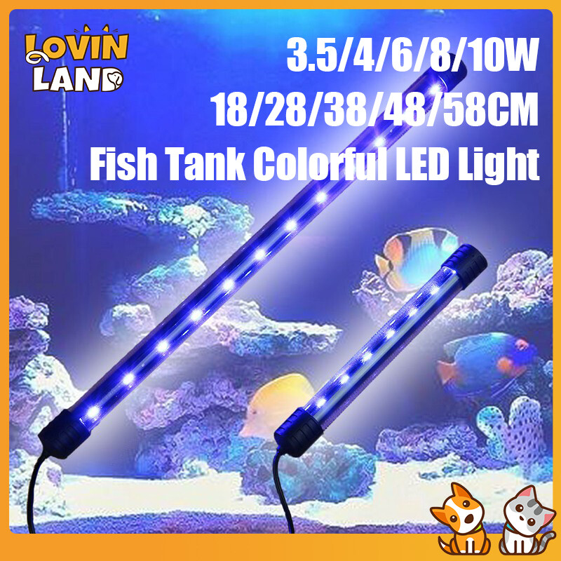 Lovinland Đèn đèn chìm dưới nước bể cá Đèn bể cá 18-58cm Đèn bể cá đèn LED dưới nước chống nước