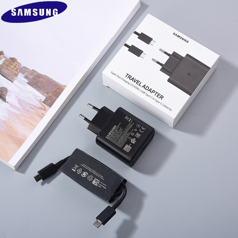 Siêu sạc samsung chính hãng sạc nhanh pd 45w chuẩn eu/us cho galaxy s22 ultra s21 s20 s10 note 20 10 plus 5g a91 a90 a80 s9 s8 + s7