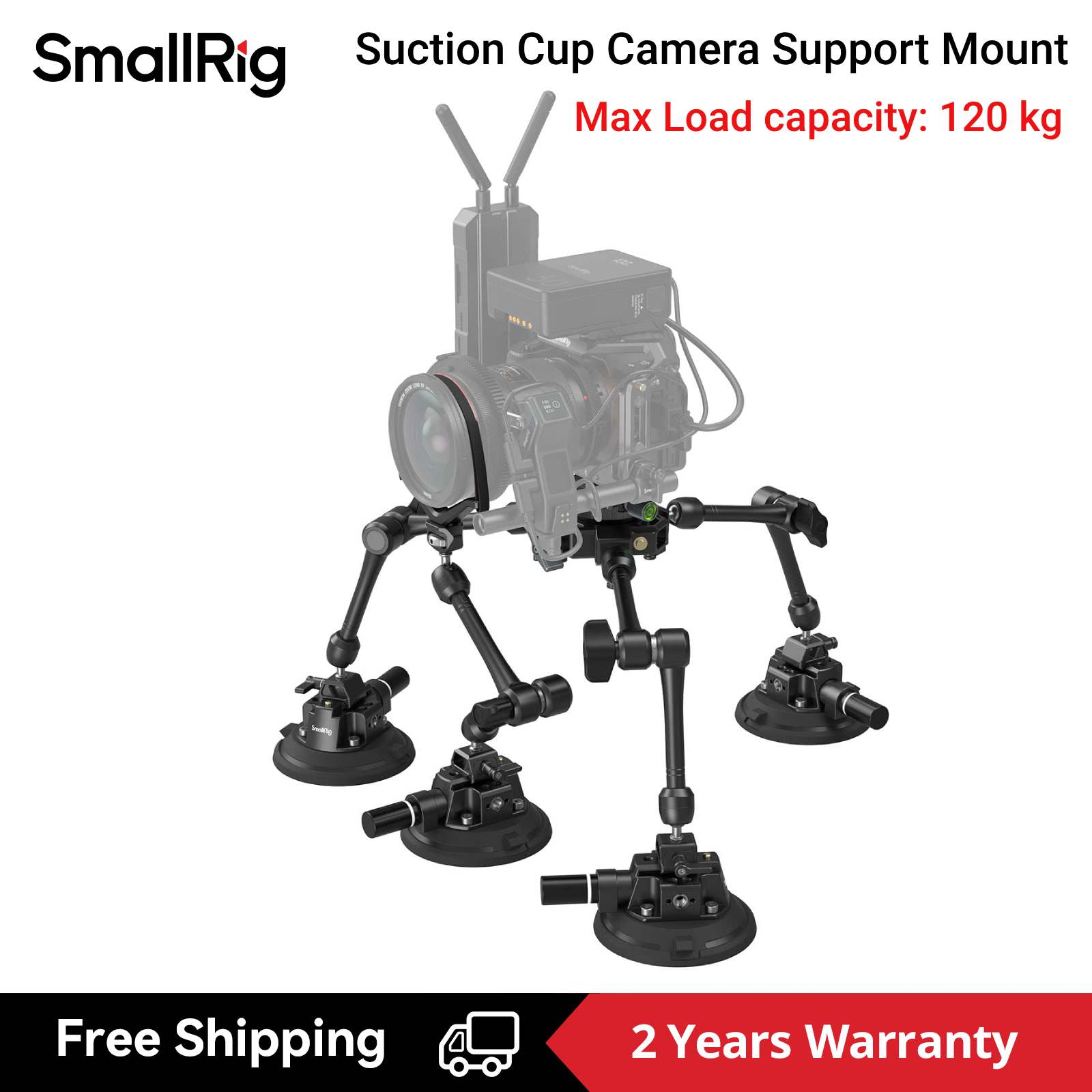 SmallRig Camera Suction Cup Mount Adjustable Professional Gripper Car Mount Stabilizer for Gopro DSLR Camera Vehicle Shooting 3565B ราคา 17,499 บาท*ส่งฟรี