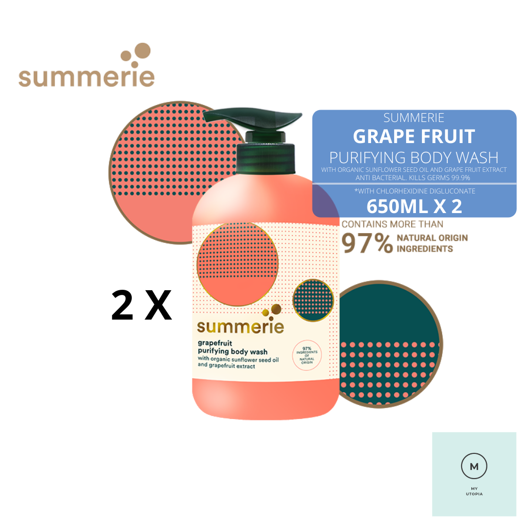 Summerie Grapefruit Purifying Body Wash Anti Bacterial 650ml X 2 Lazada