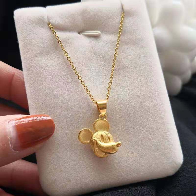 Mickey mouse store gold pendant