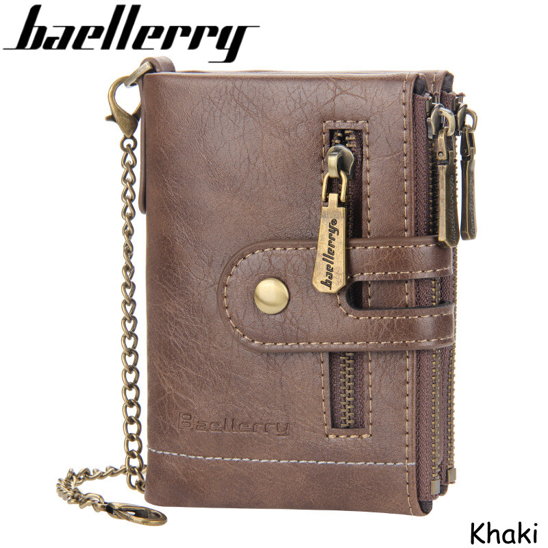 Baellerry Ví Da Thật Cho Nam Mới 2022 Ví Thiết Kế Sang Trọng Ví Đựng Tiền Xu Khóa Kéo Ngắn Ví Nam Dâ