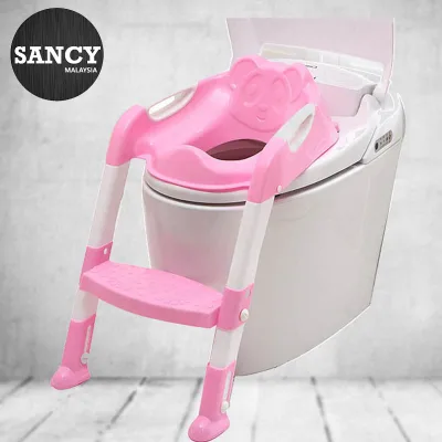SANCY Baby Toddler Potty Toilet Trainer Safety Seat Chair Step with Adjustable Ladder Infant Toilet Training Non-slip Folding Seat - Fulfilled by SANCY (2)