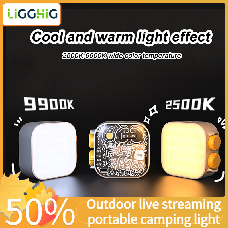 Ligghig thời trang đèn chiếu sáng phụ 2500k-9000k cầm tay rgb video ánh sáng chiếu sáng cho nhiếp ảnh 1600mah rgb đèn led máy quay video ánh sáng từ tính vlog đèn chiếu sáng phụ sống lampu suluh palin terang dan jauh siêu sáng đèn pin đèn